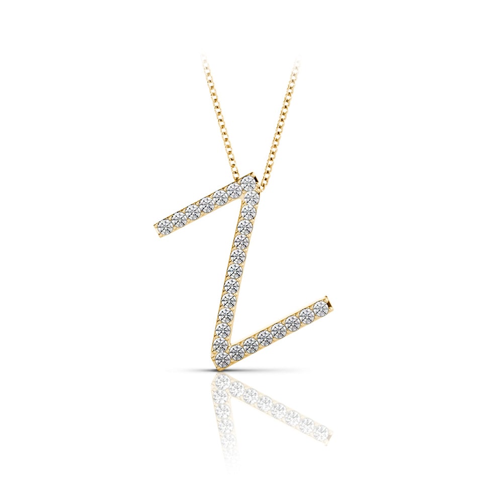 Diamond Initial Necklace - Z | 04