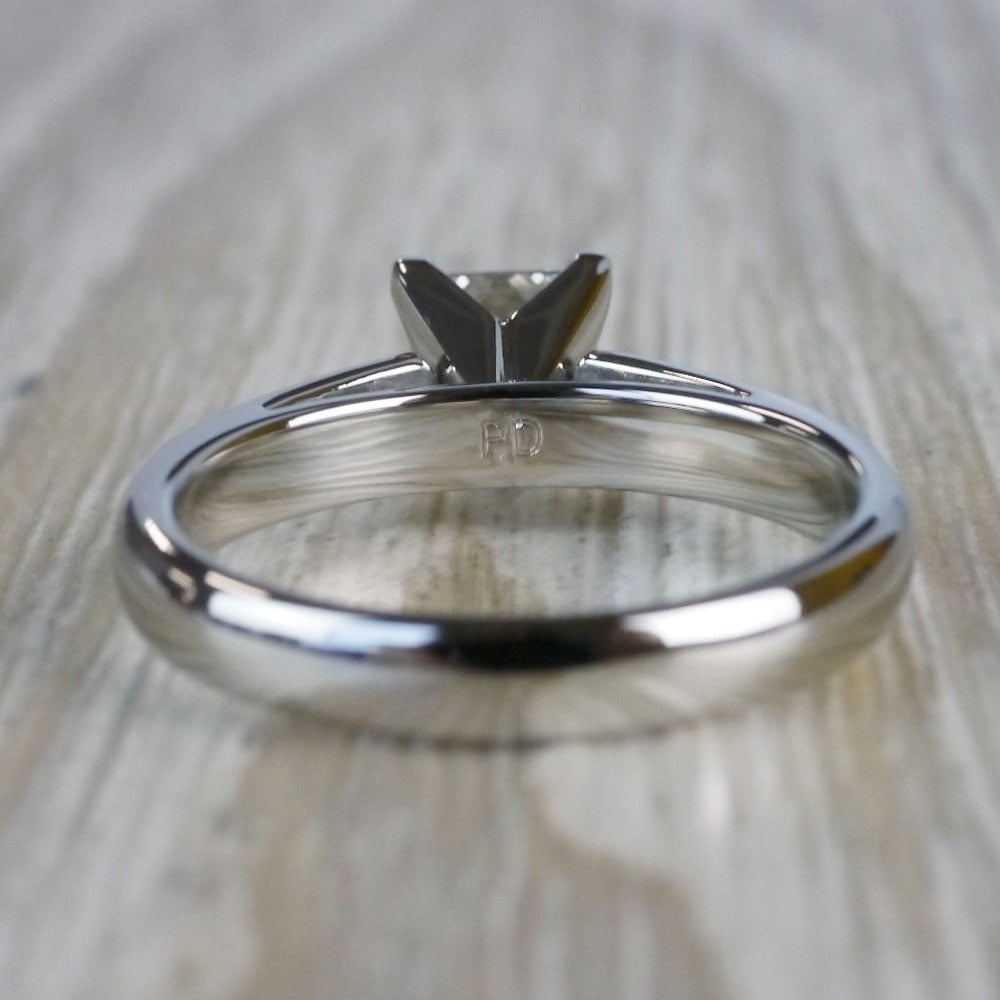 Palladium Princess Cut Engagement Ring - small angle 4