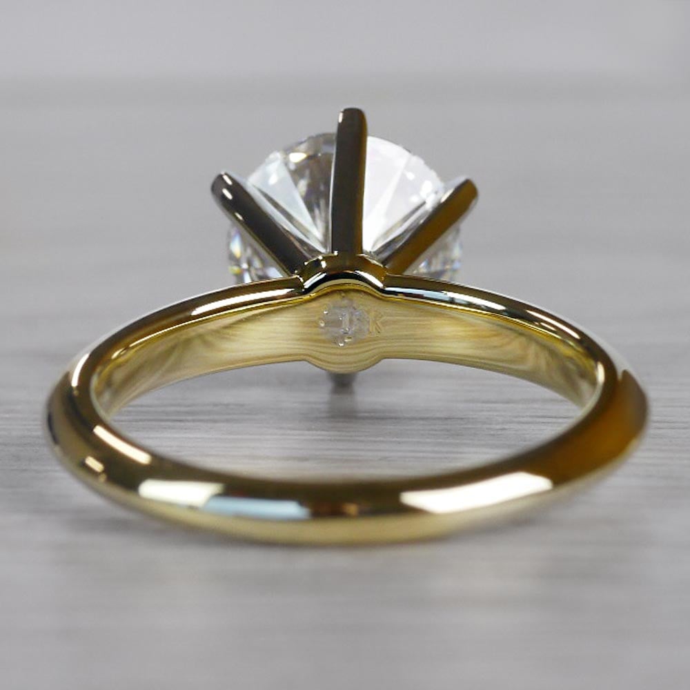 Six Prong 2.5 Carat Round Cut Diamond Ring  angle 4