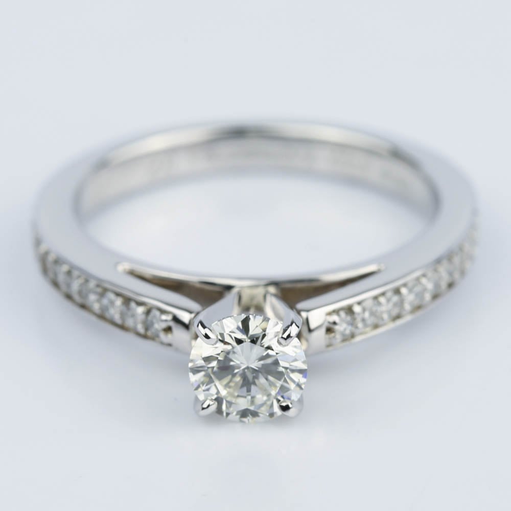 Cathedral Style Preset Diamond Engagement Ring (0.50 ct.)
