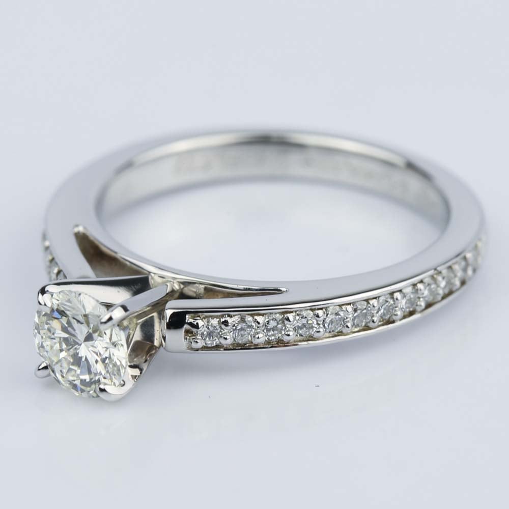 Cathedral Style Preset Diamond Engagement Ring (0.50 ct.) angle 2