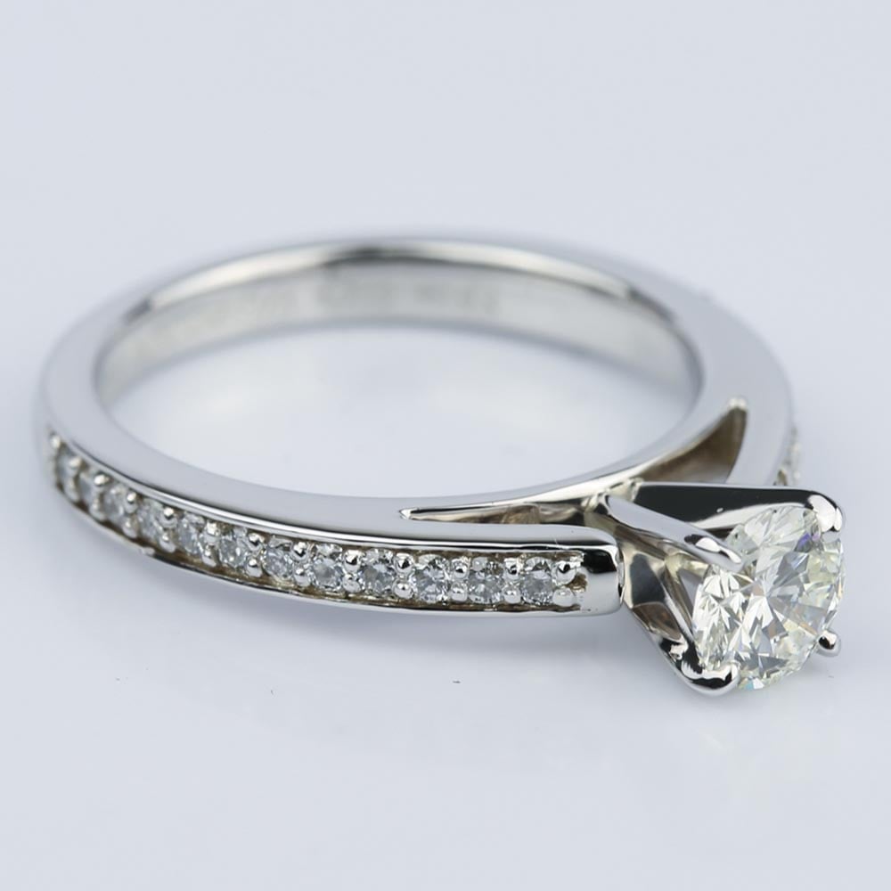 Cathedral Style Preset Diamond Engagement Ring (0.50 ct.) - small angle 3