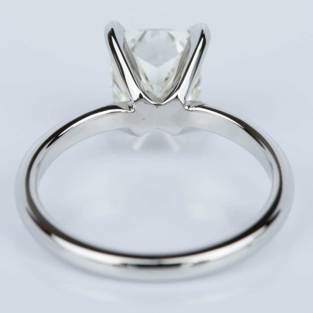 Cushion Cut Solitaire Engagement Ring In Platinum (1.50 Carat) angle 4