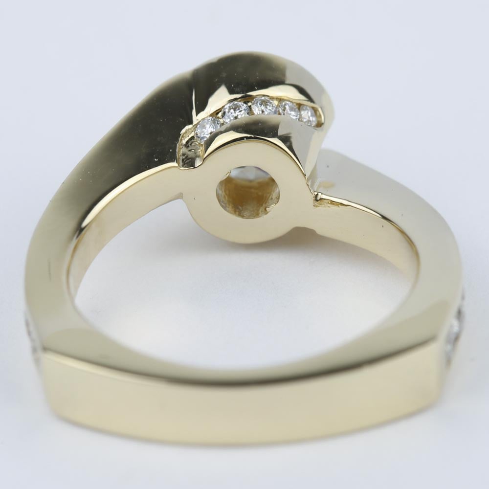 Custom Diamond Bezel Engagement Ring (0.90 Carat) - small angle 4