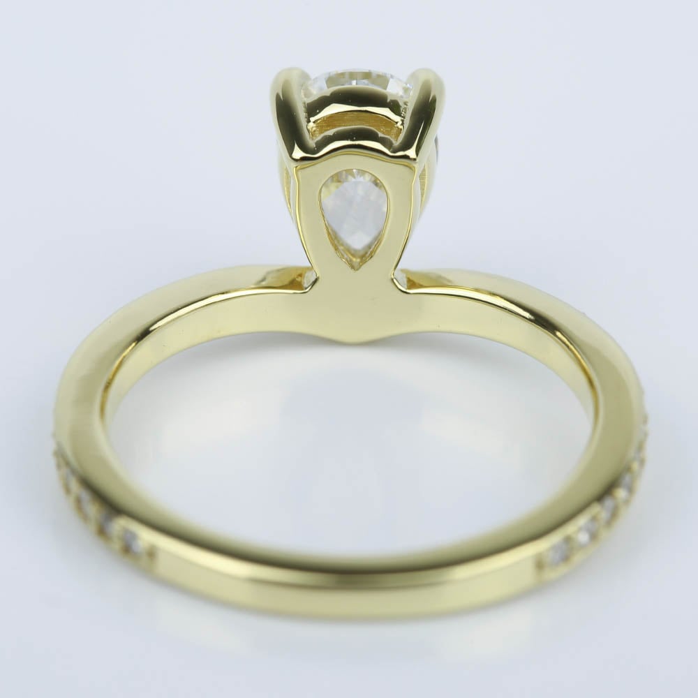 Custom Tear Drop Pear Diamond Engagement Ring (1 ct.) - small angle 4