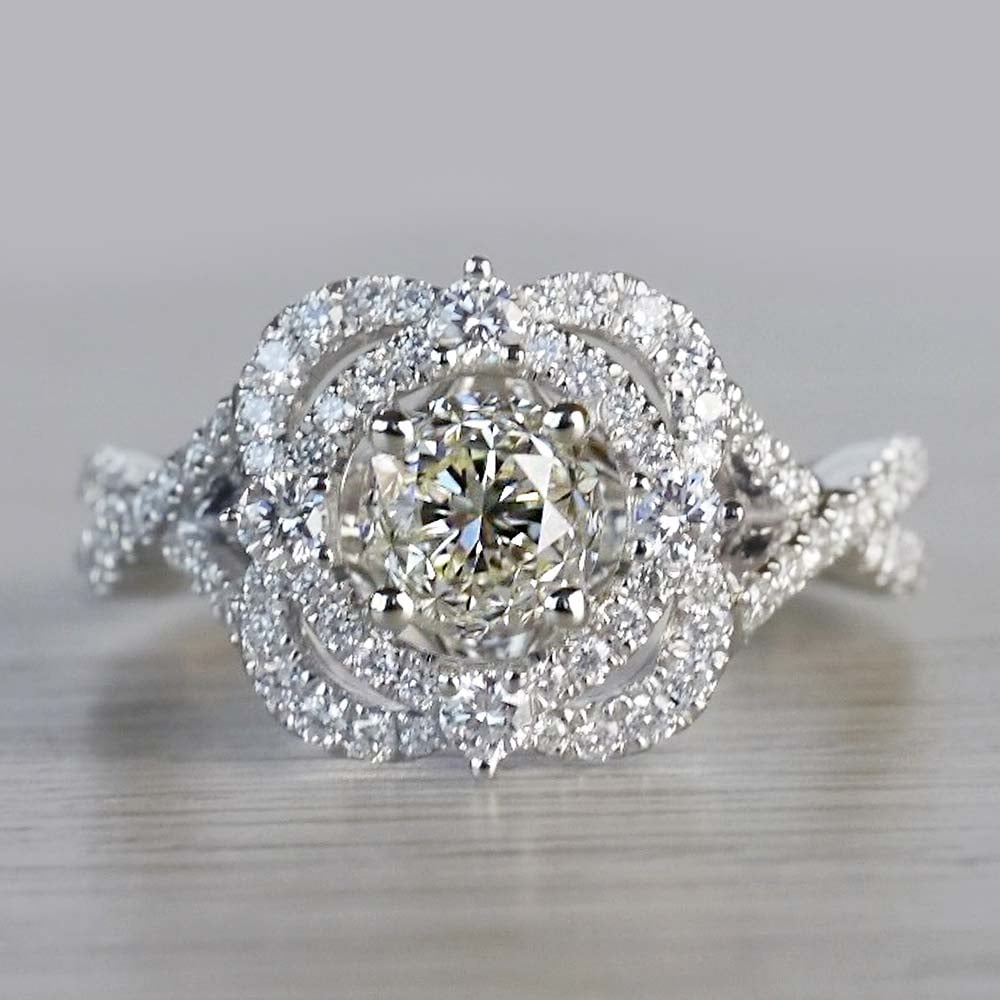 1 Carat Double Halo Engagement Ring - small