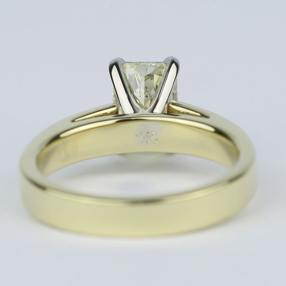 1.50 Carat Fancy Yellow Diamond Engagement Ring In Gold - small angle 4