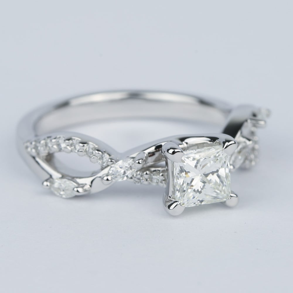 Ivy Diamond Engagement Ring With Princess Diamond