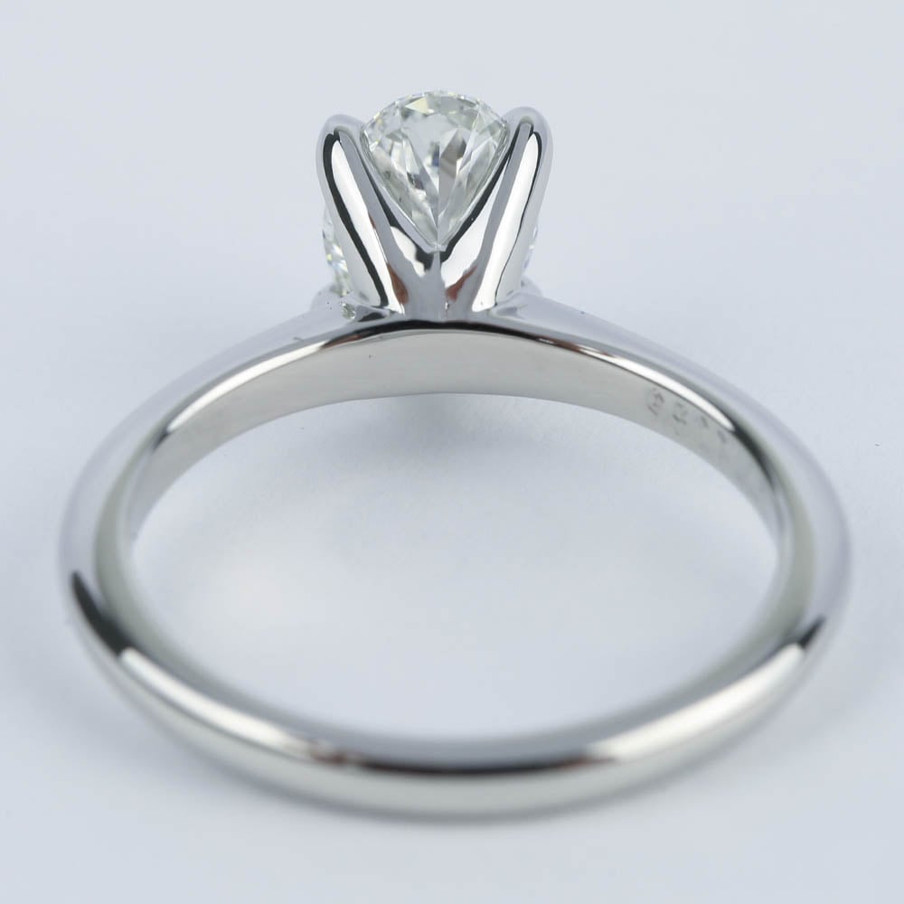 Knife Edge Engagement Ring With 1.20 Carat Oval Diamond  angle 4