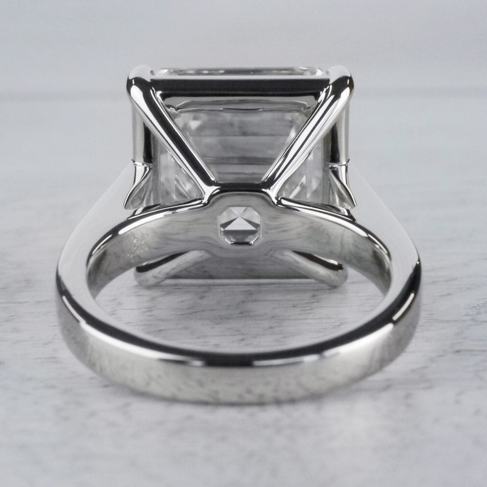 Luxury Custom 16 Carat Asscher Cut Diamond Ring angle 4