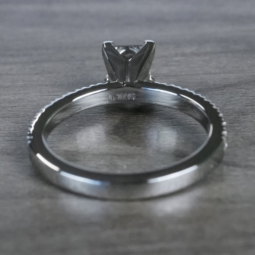 Princess Cut Petite Pave Diamond Ring - small angle 4
