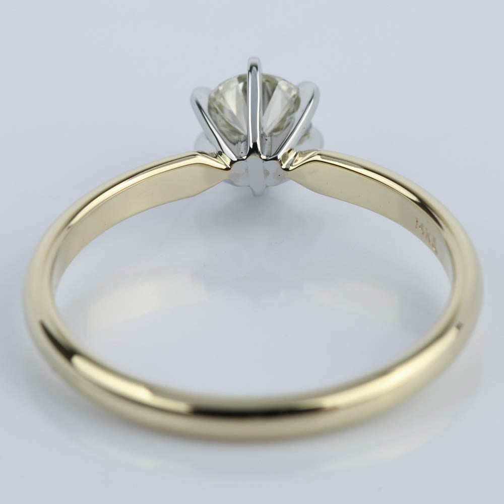 Yellow Gold Diamond Solitaire Engagement Ring (0.40 Carat) angle 4