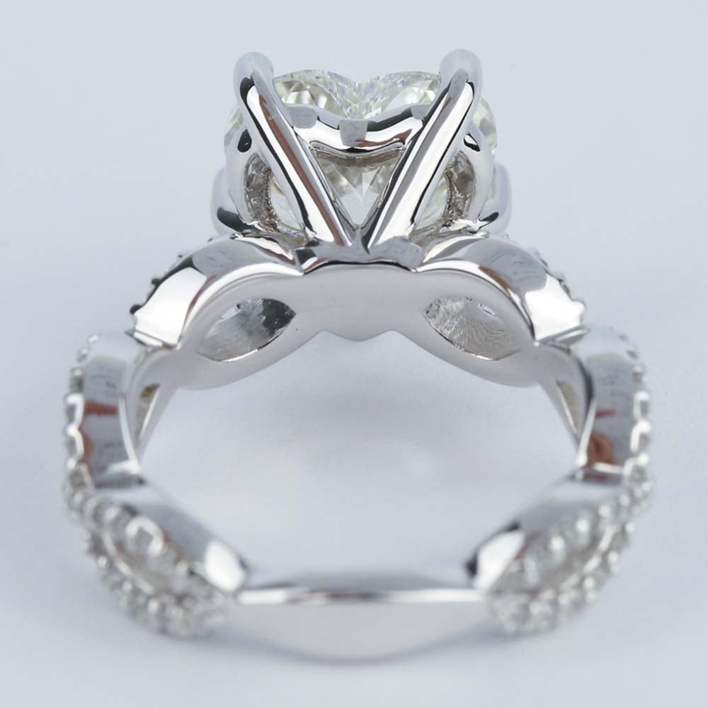 3.24 Carat Engagement Ring With Heart Diamond angle 4