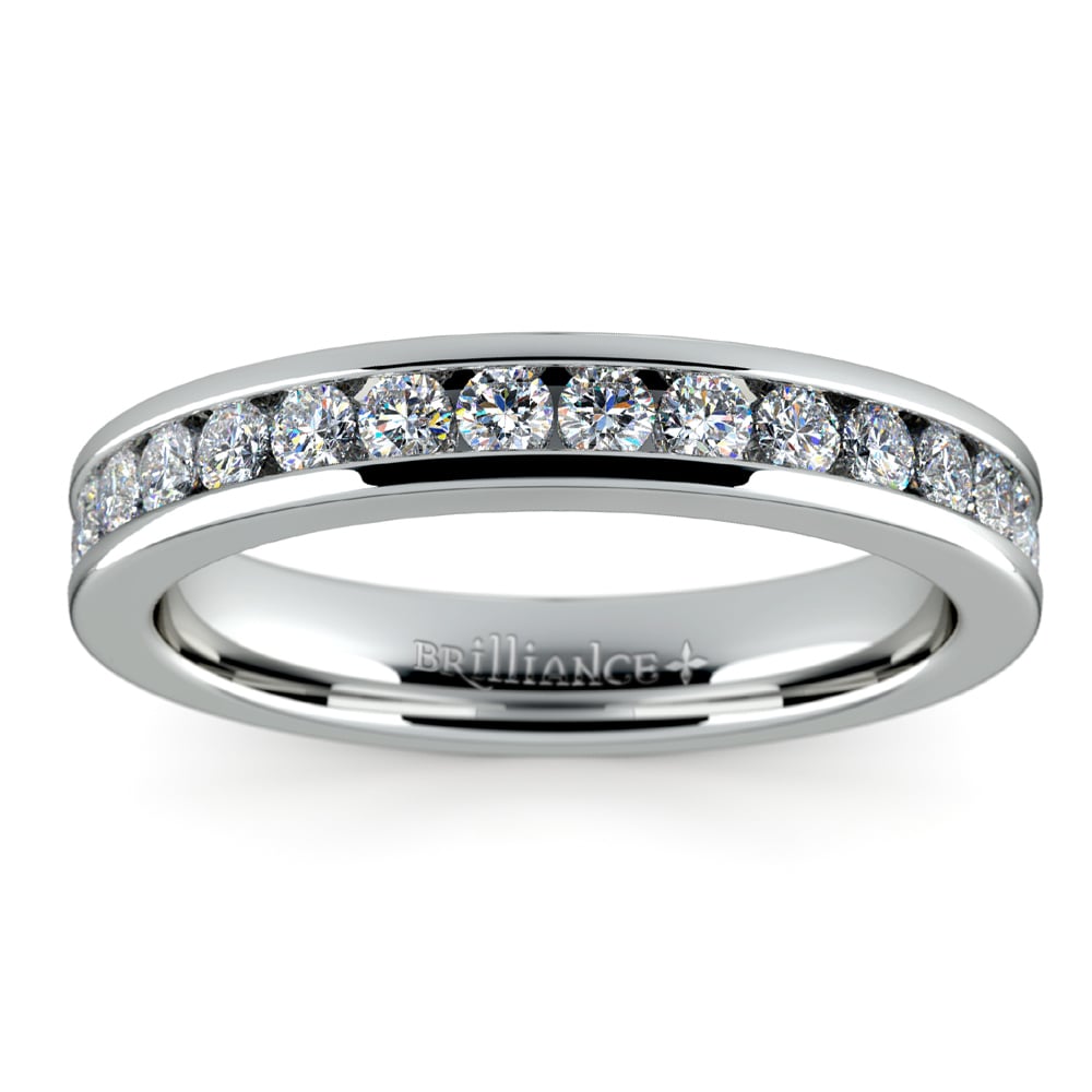 Channel Diamond Wedding Ring in Palladium (1/2 ctw) | 02