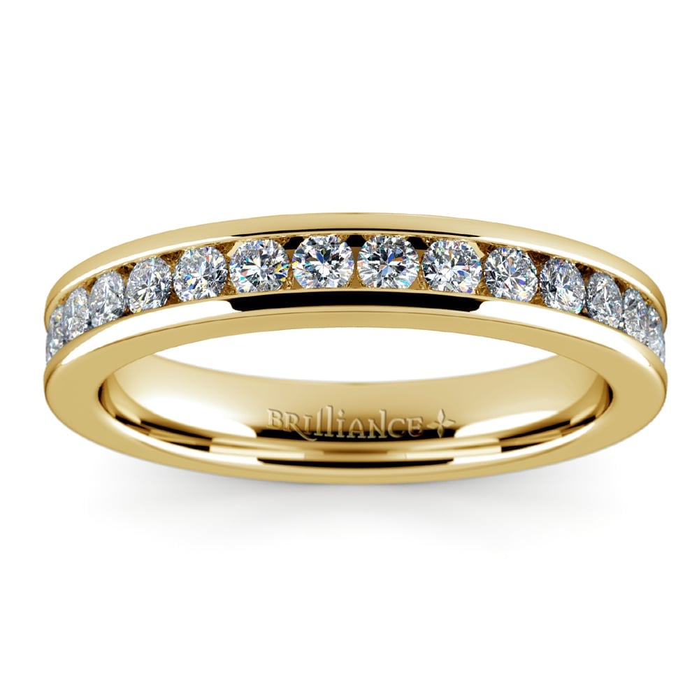 Channel Diamond Band in Yellow Gold (1/2 ctw) | 02