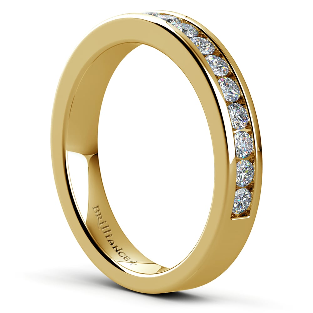 Channel Diamond Band in Yellow Gold (1/2 ctw) | Thumbnail 04