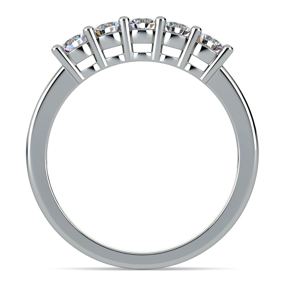 Five Stone Diamond Wedding Band In Platinum (1/2 Ctw) | 03