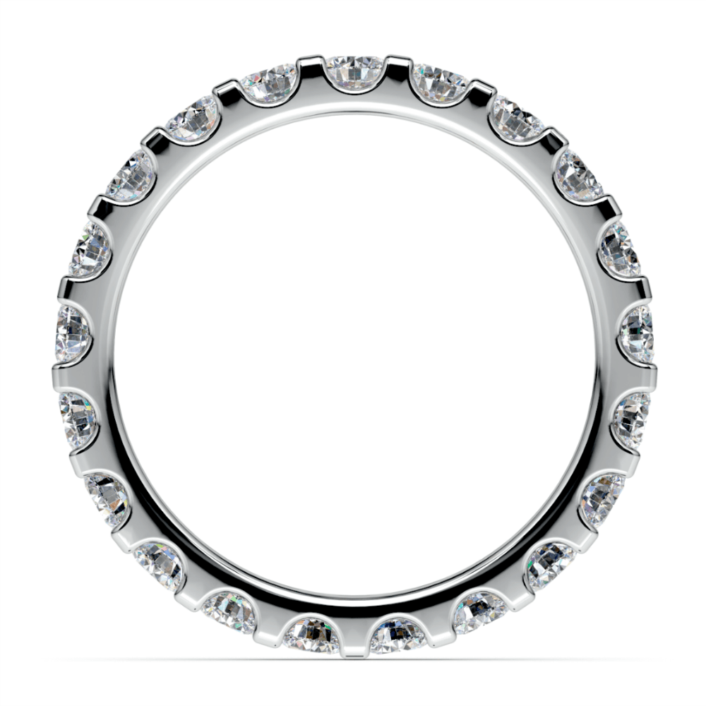 1 1/2 Ctw Platinum Scalloped Diamond Eternity Ring  | 03