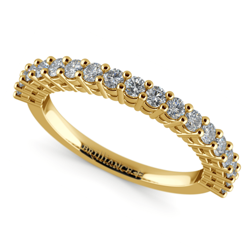 Shared Prong Diamond Wedding Band In Yellow Gold (1/2 Ctw) | Thumbnail 01