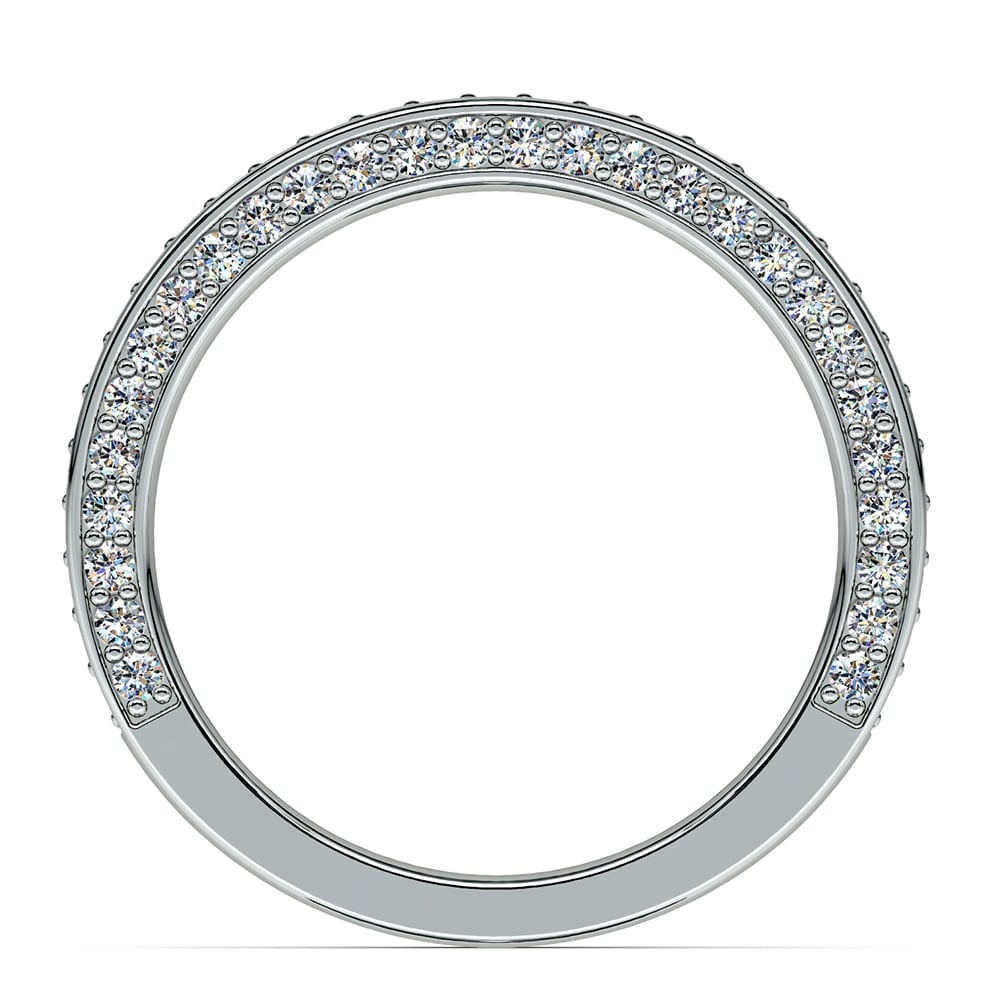 Three Sided Diamond Wedding Ring in White Gold (1/2 ctw) | Thumbnail 03