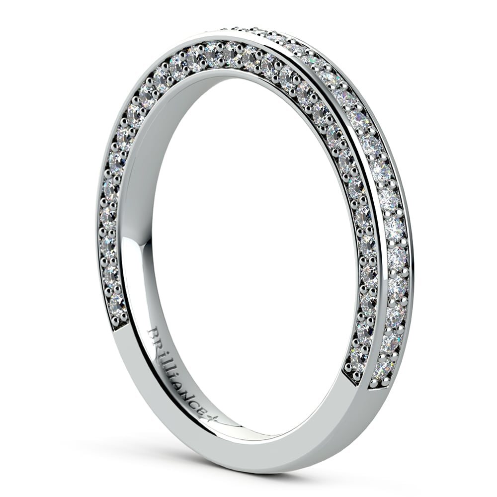 Three Sided Diamond Wedding Ring in White Gold (1/2 ctw) | Thumbnail 04
