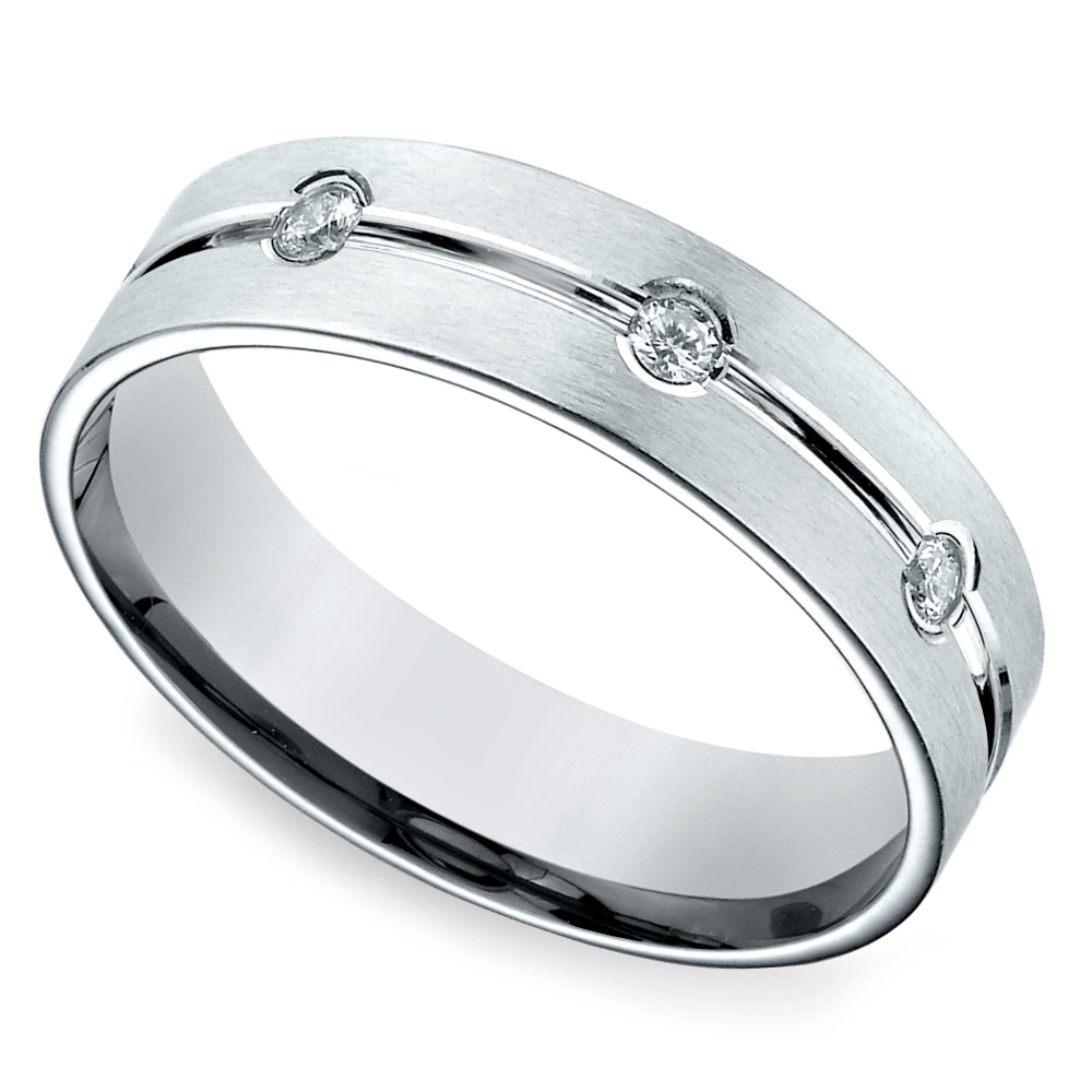 Diamond Eternity Mens Wedding Ring in Platinum (6mm) | Zoom