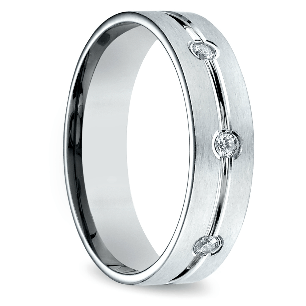Diamond Eternity Mens Wedding Ring in Platinum (6mm) | Thumbnail 02