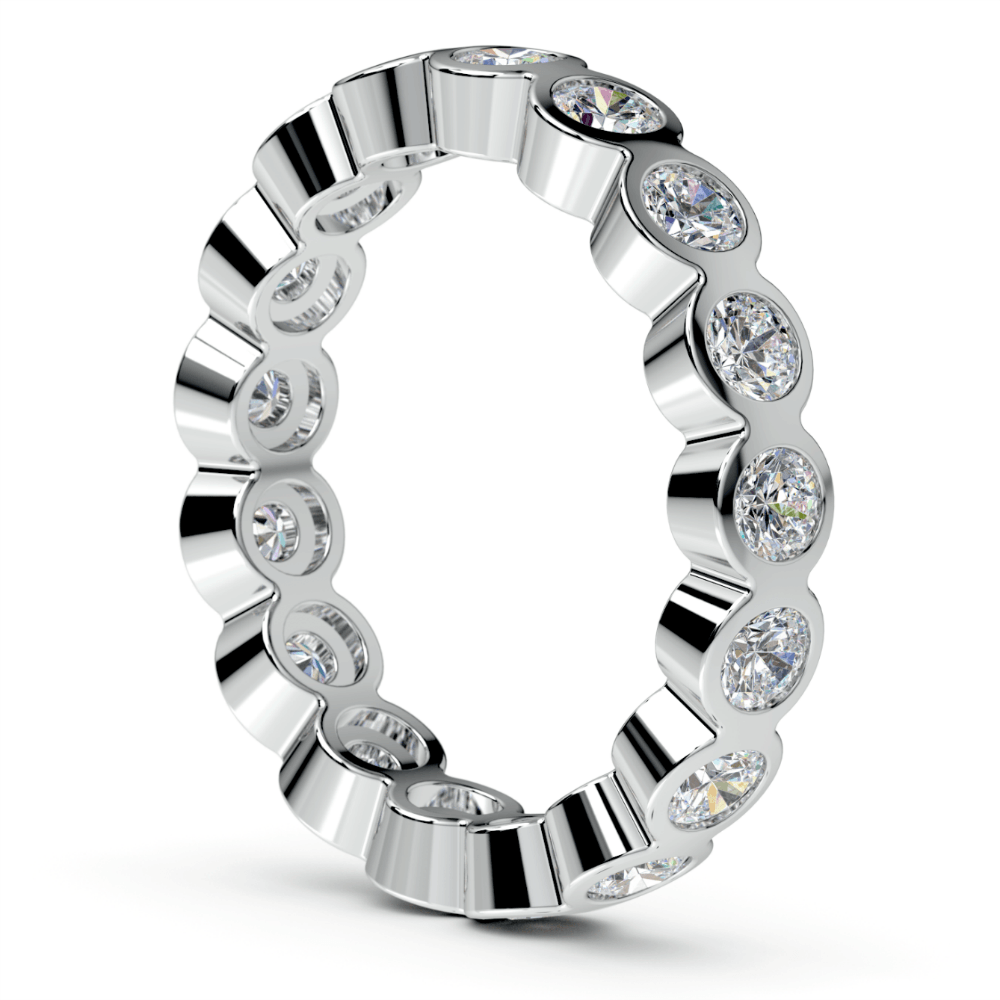Bezel Set Diamond Eternity Ring In Platinum (1 3/4 Ctw) | Thumbnail 04