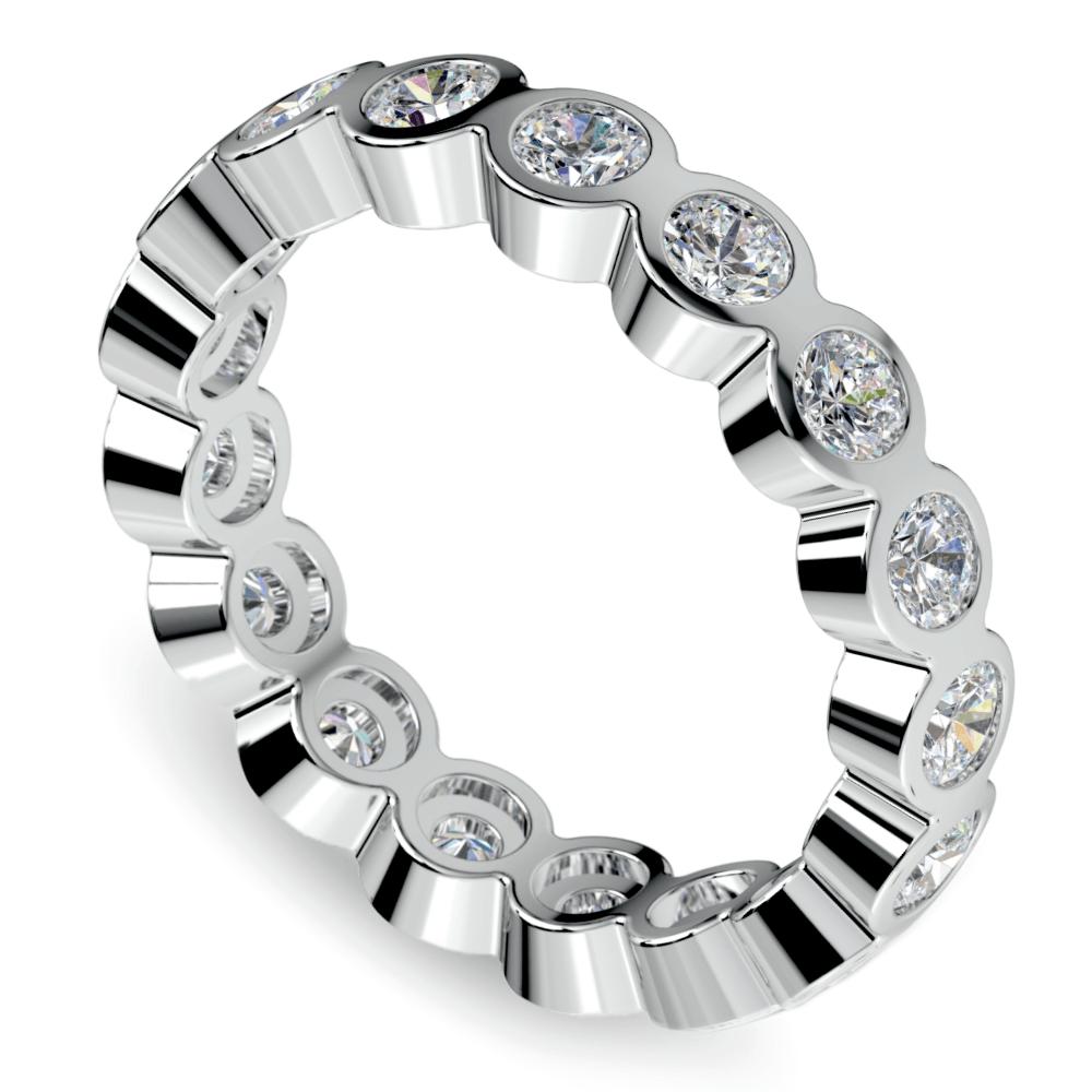 Bezel Set Diamond Eternity Ring In White Gold (1 3/4 Ctw) | Zoom