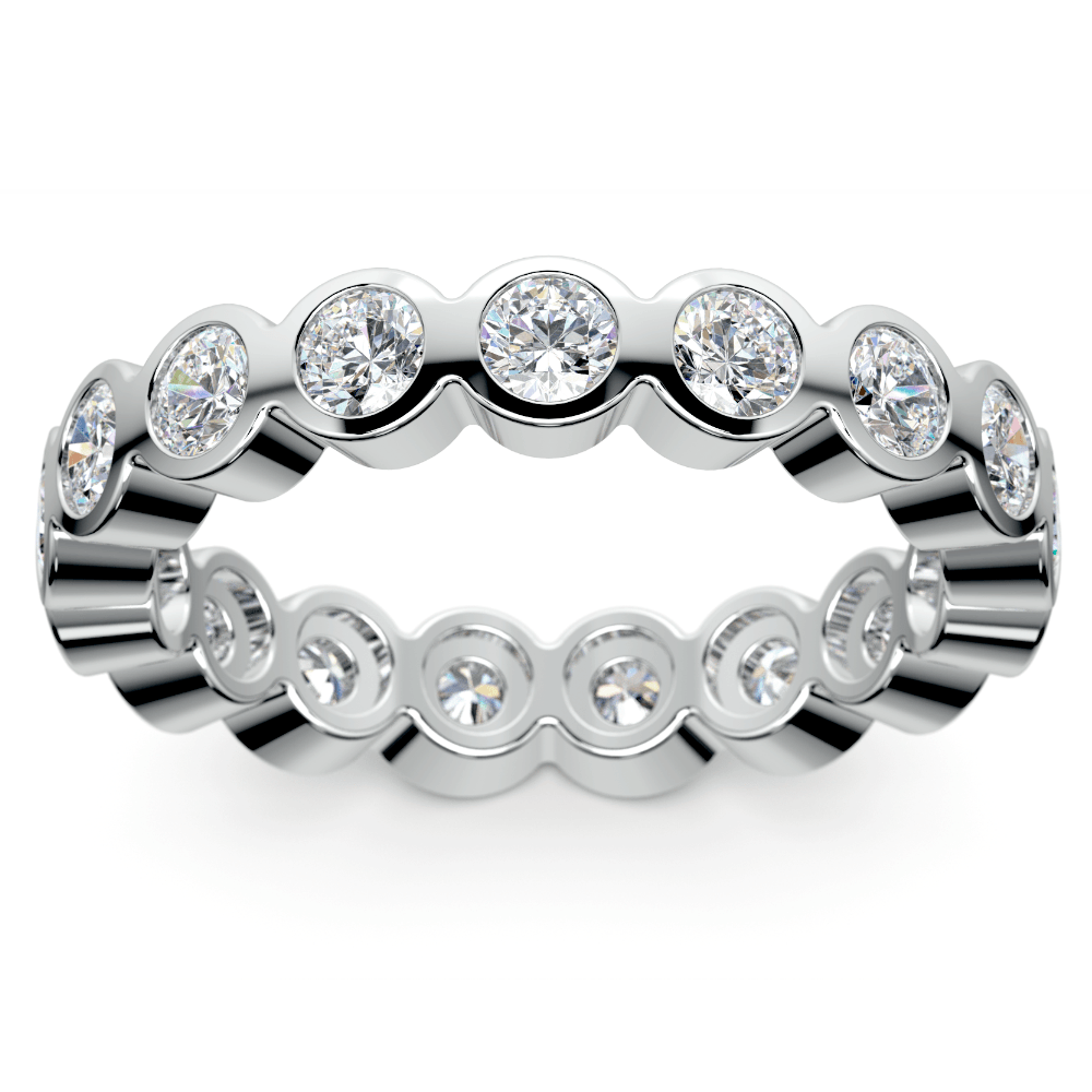 Bezel Set Diamond Eternity Ring In White Gold (1 3/4 Ctw) | Thumbnail 02