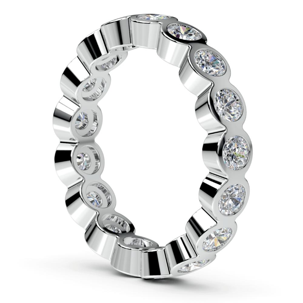 Bezel Set Diamond Eternity Ring In White Gold (1 3/4 Ctw) | Thumbnail 04