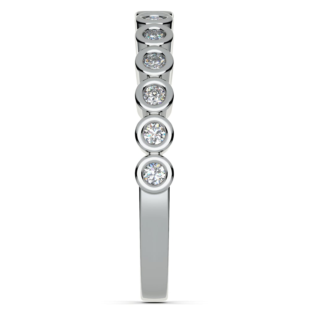 Bezel Set Diamond Half Eternity Ring In Platinum | 05