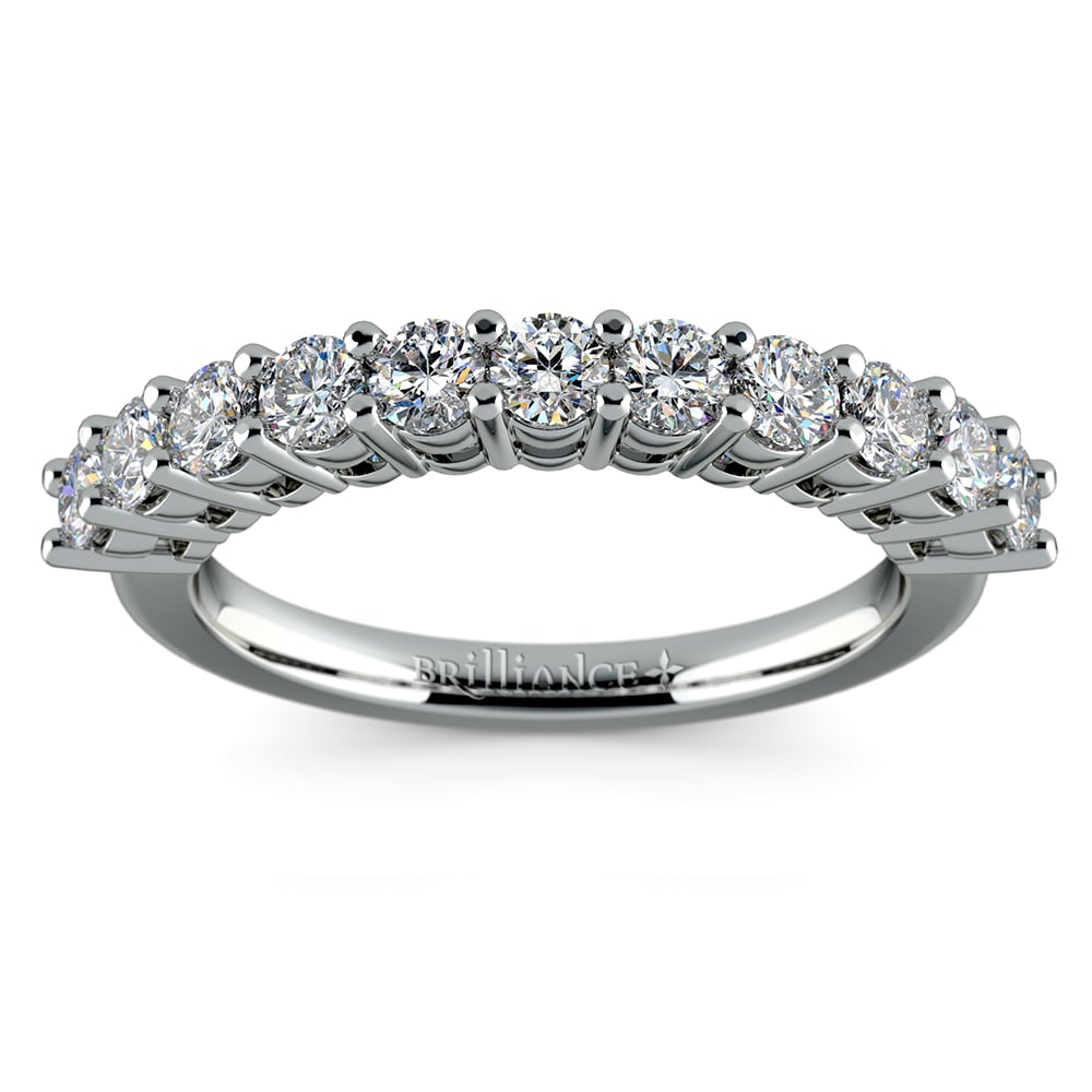 Eleven Stone Diamond Wedding Ring In White Gold (3/4 Ctw) | Thumbnail 02