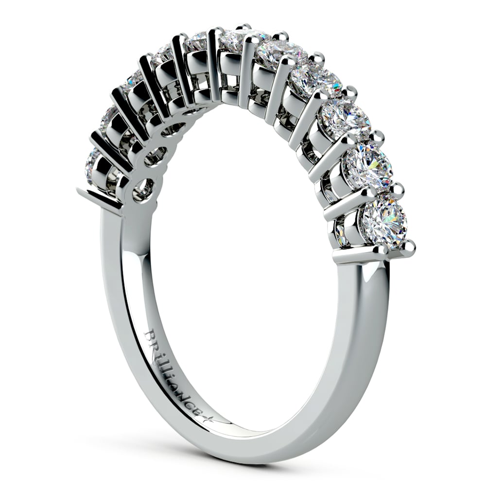 Eleven Stone Diamond Wedding Ring In White Gold (3/4 Ctw) | Thumbnail 04