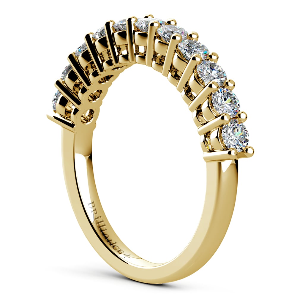 Eleven Stone Diamond Wedding Ring In Yellow Gold (3/4 Ctw) | 04