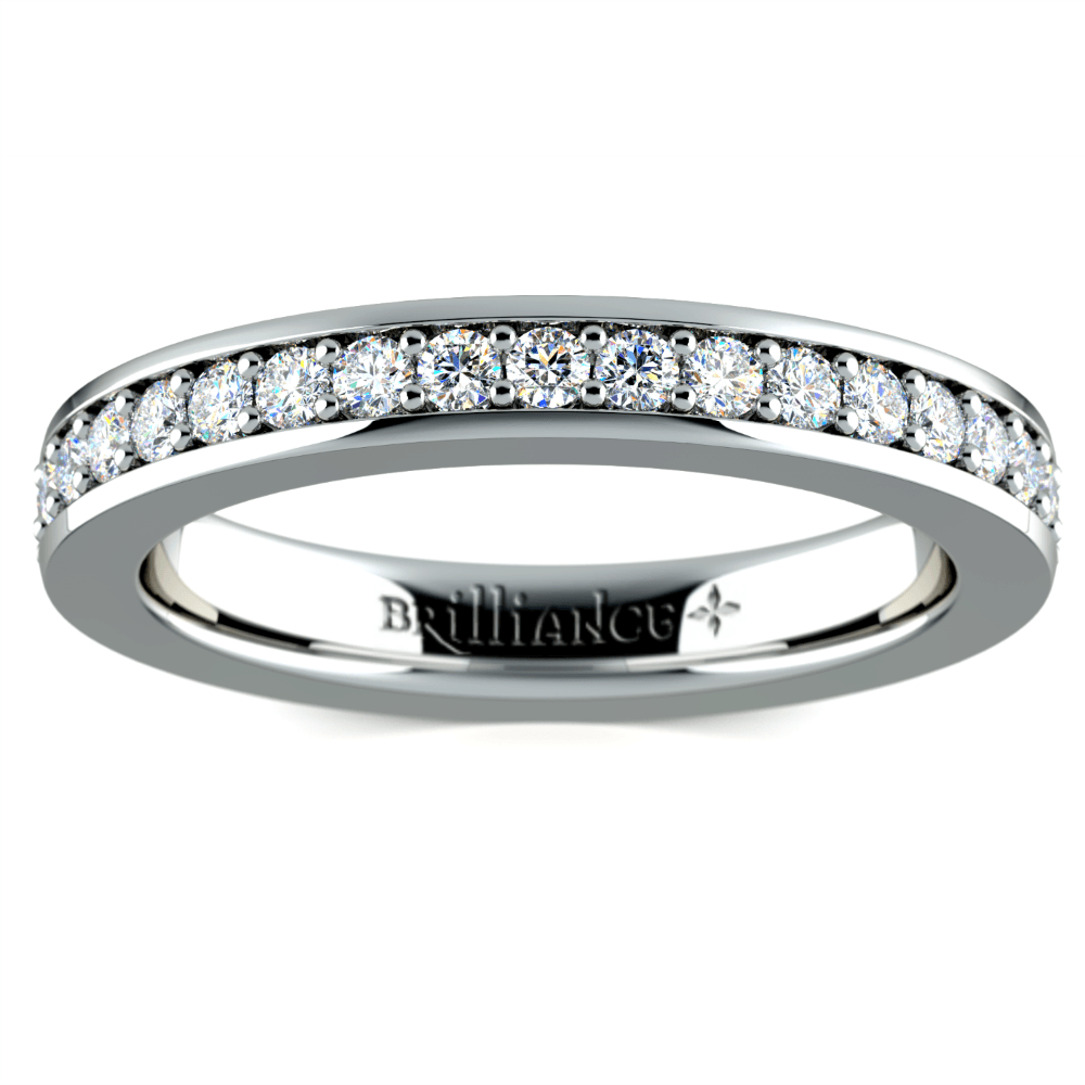 Elegant Platinum Pave Set Diamond Eternity Ring (3/4 Ctw) | 02