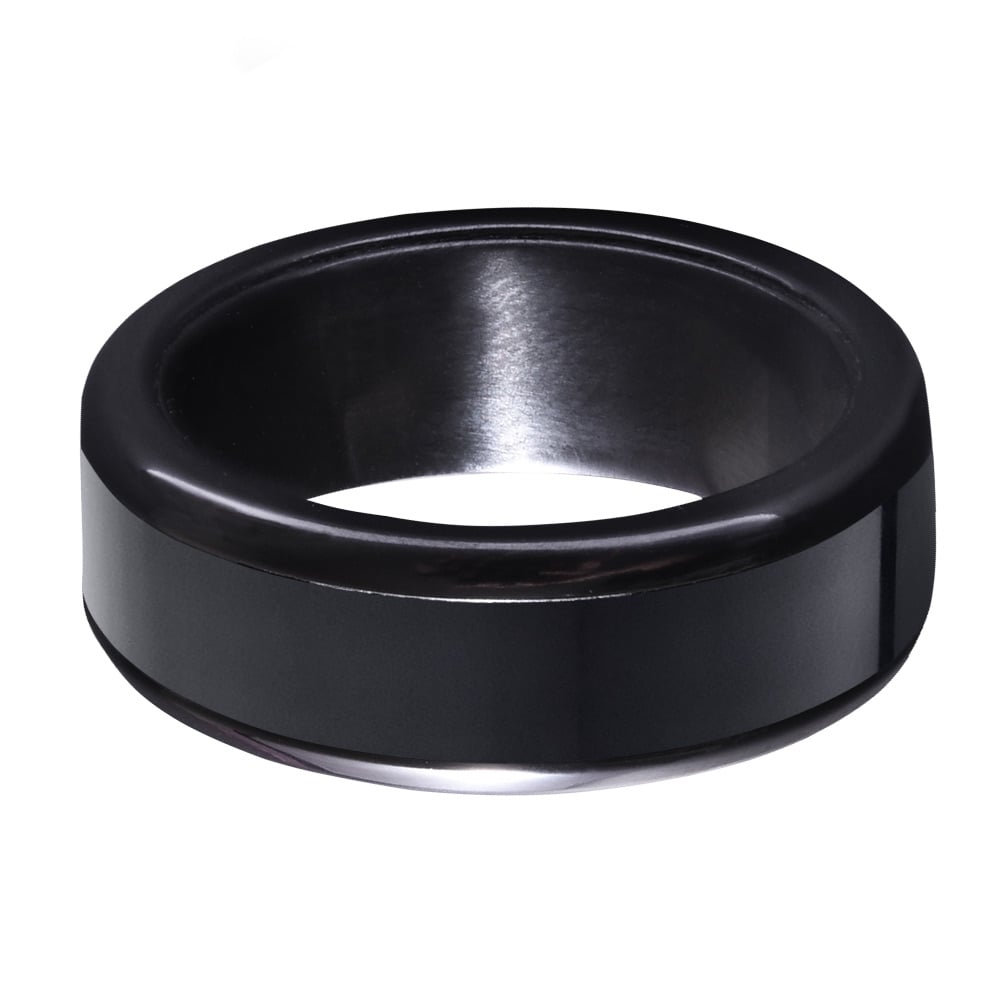 Actaeon - Elysium Inlay Zirconium Mens Ring (8mm) | 04