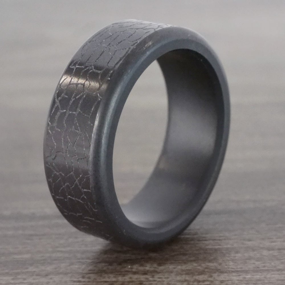 Unique Cracked Dry Earth Mens Wedding Band Elysium - Ares | 05