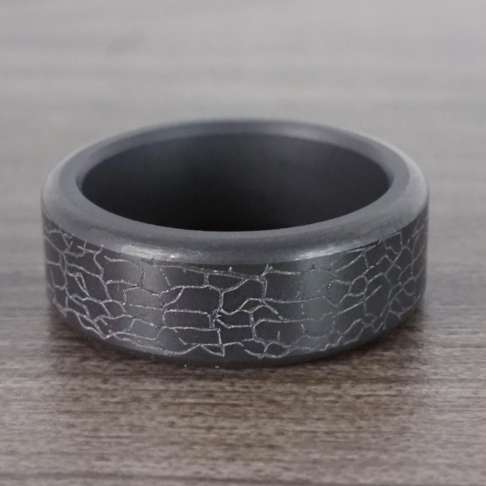 Unique Cracked Dry Earth Mens Wedding Band Elysium - Ares | 04