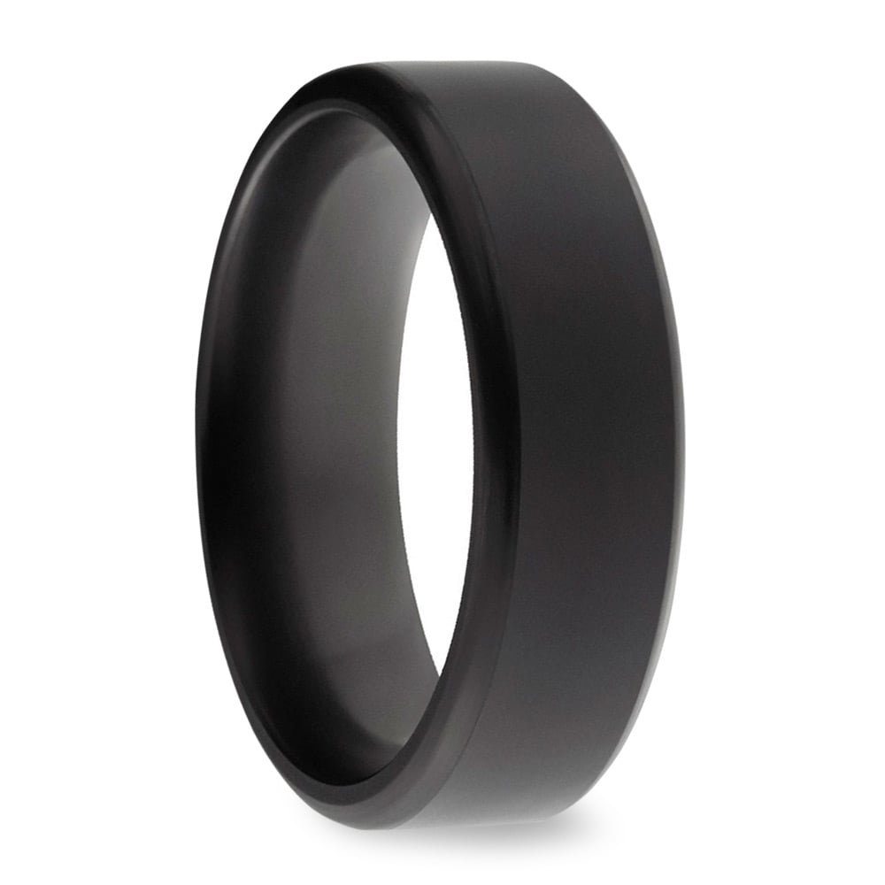 Ares - Slim 6mm Elysium Black Diamond Ring With Matte Finish | 02