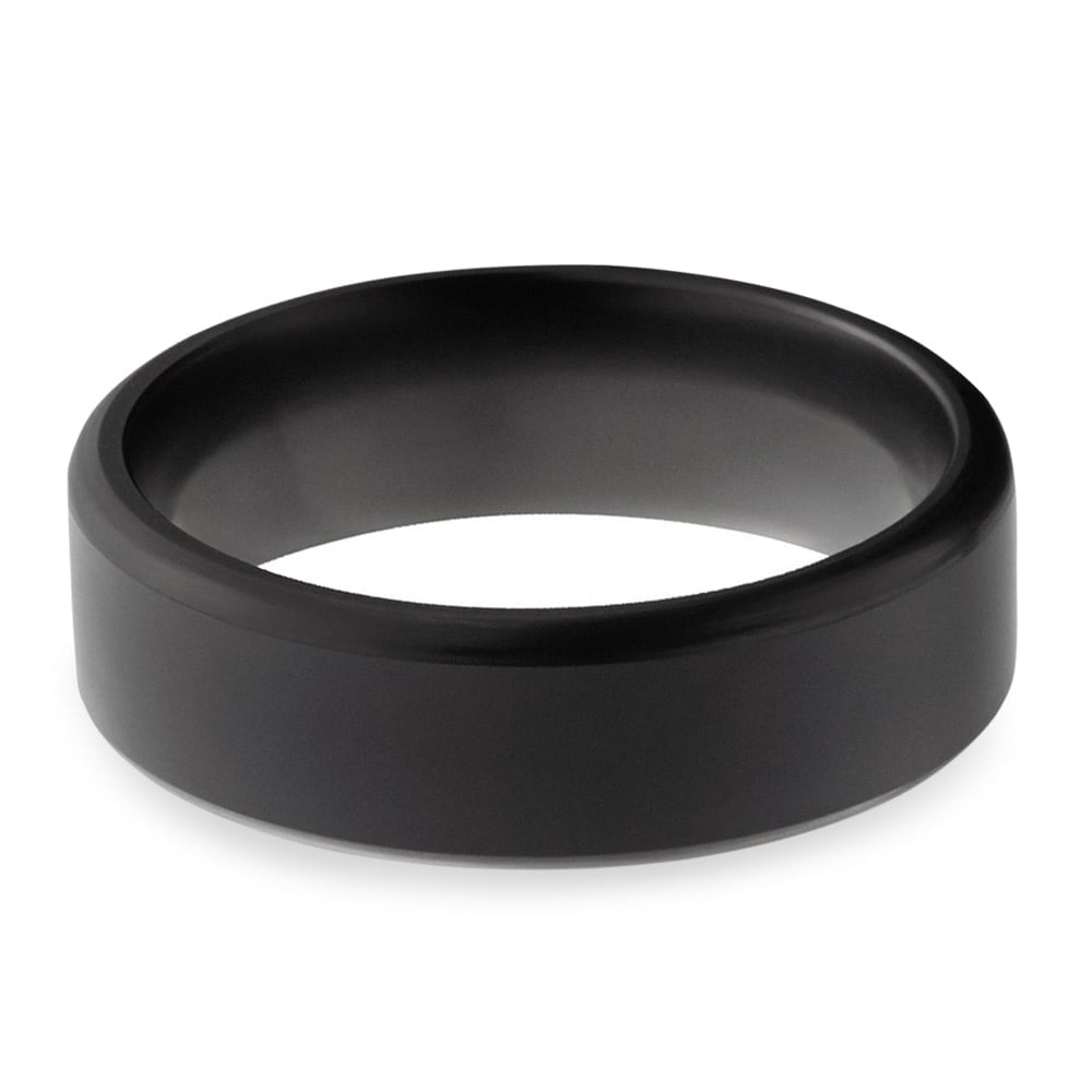 Ares - Slim 6mm Elysium Black Diamond Ring With Matte Finish | 03