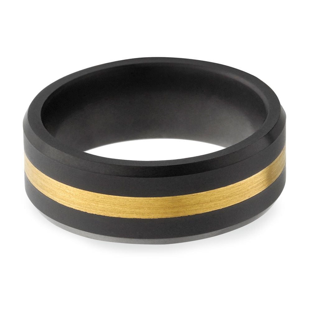 Gold Inlay Elysium Ring For Men - Ares | 03