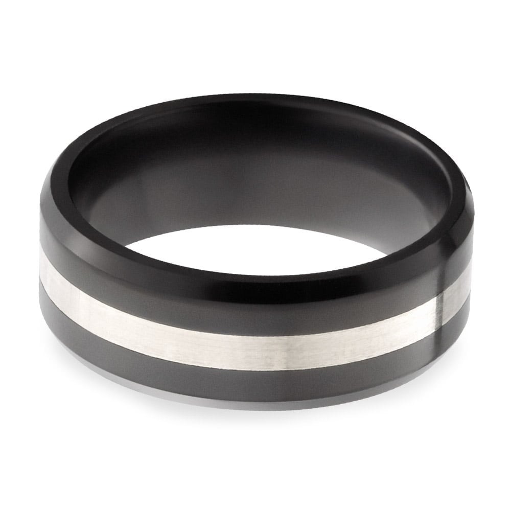 Silver And Polished Elysium Wedding Band For Men | 03
