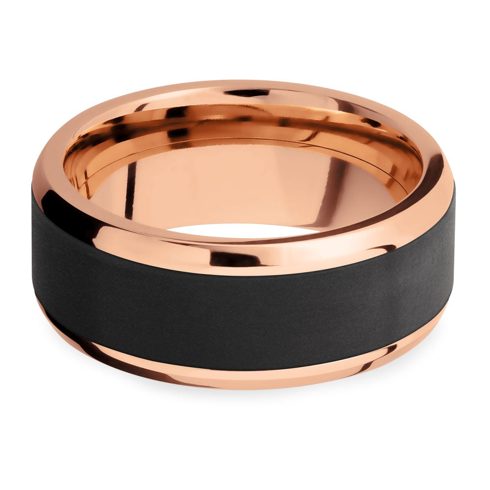 Mens Rose Gold And Elysium Wedding Band - Ares | 03