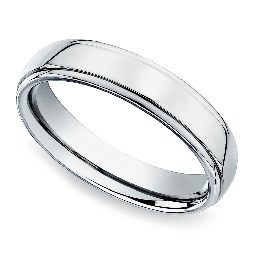 Beveled Men's Wedding Ring in Titanium (5mm) | 01
