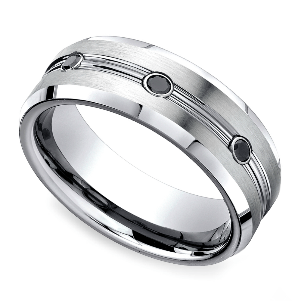 Black Diamond Men's Wedding Ring in Cobalt (7.5mm) | 01
