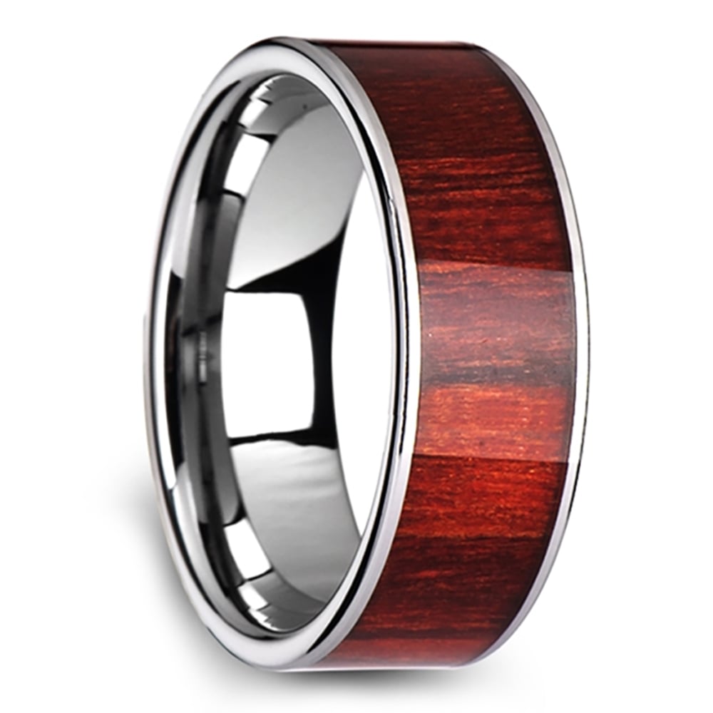 Mens Brazilian Rosewood And Tungsten Wedding Band - Carnaval | 02