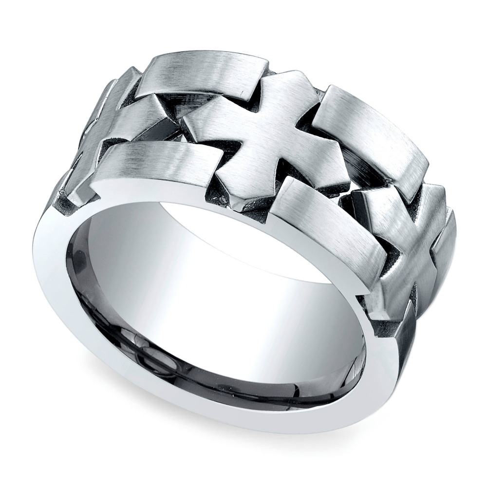 Celtic Cross Men's Wedding Ring in Cobalt (10mm) | 01