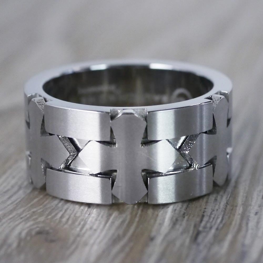 Celtic Cross Men's Wedding Ring in Cobalt (10mm) | 04