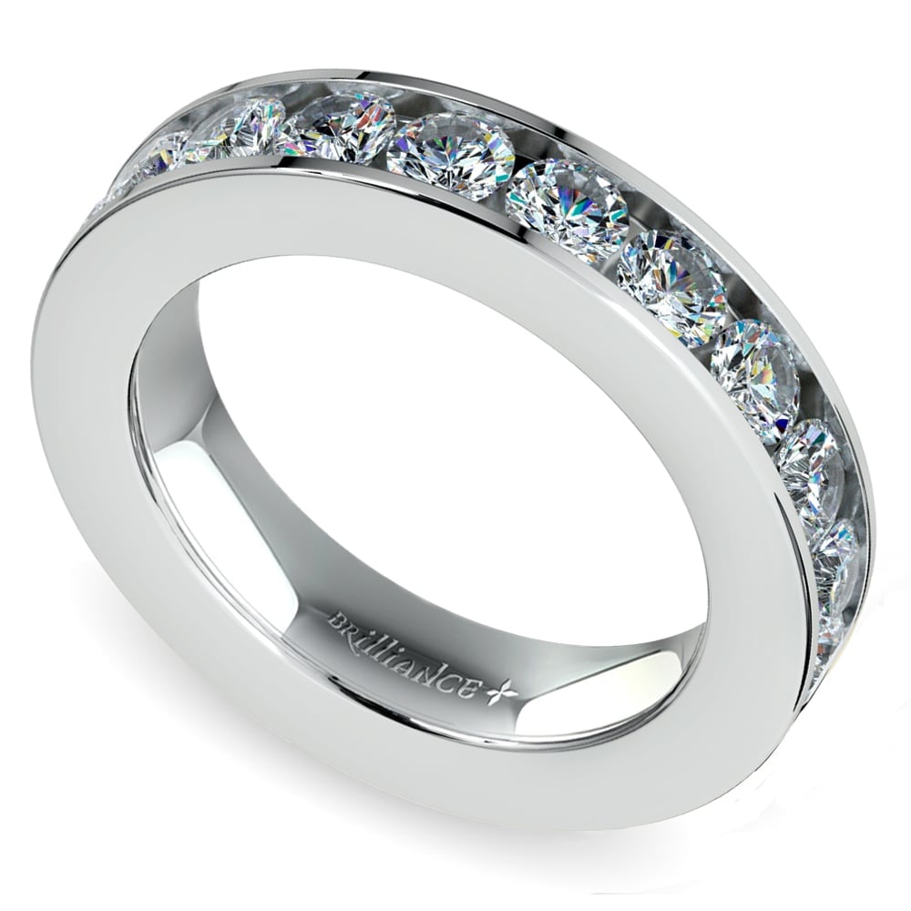 Channel Diamond Wedding Ring in Platinum (1 ctw) | Thumbnail 01